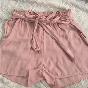 Pink high rise shorts